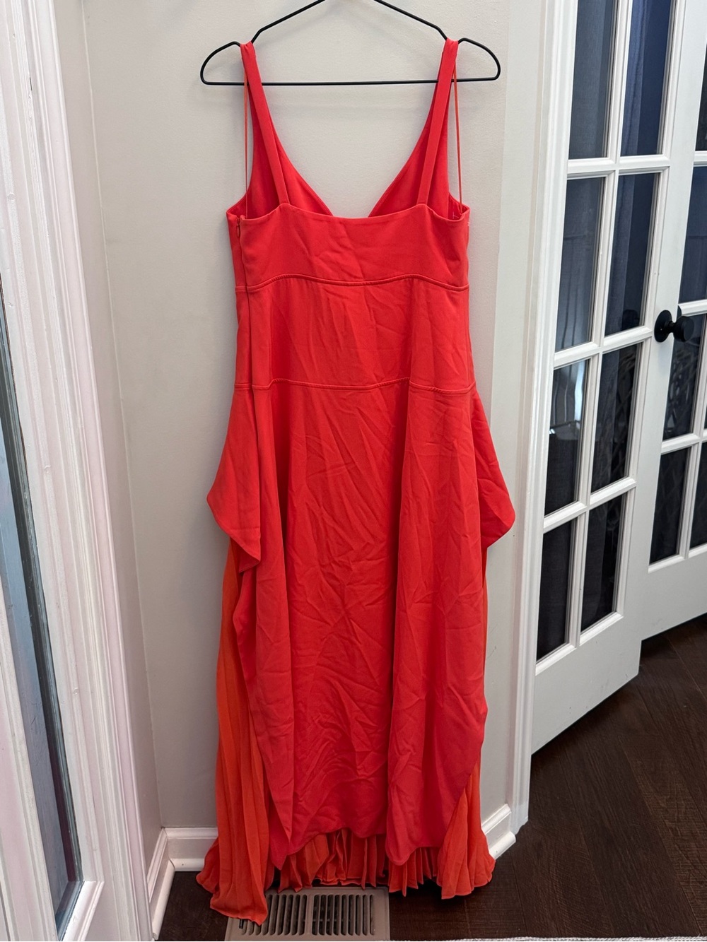 Jonathan Simkhai Sequoia SL Vneck Midi Dress in Flame - Picture 10 of 16